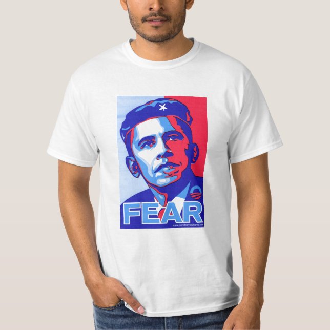 Obama SKRÄCK T-shirt (Framsida)