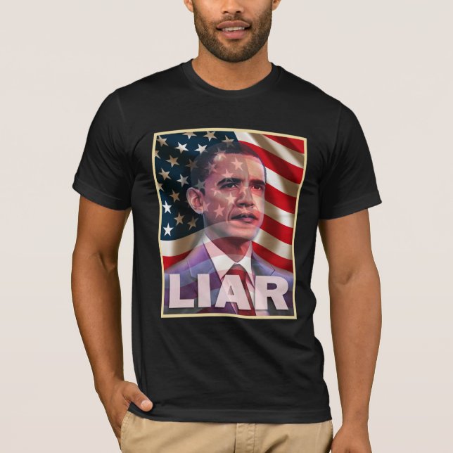 Obama skrämmer mig - han är en liar tröja (Framsida)