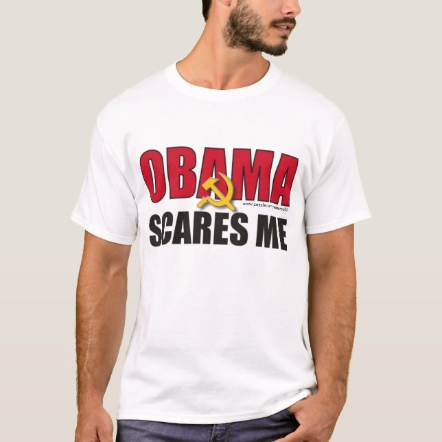 Obama skrämmer mig t shirt (Framsida)