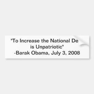 Obama skuldcitationstecken bildekal