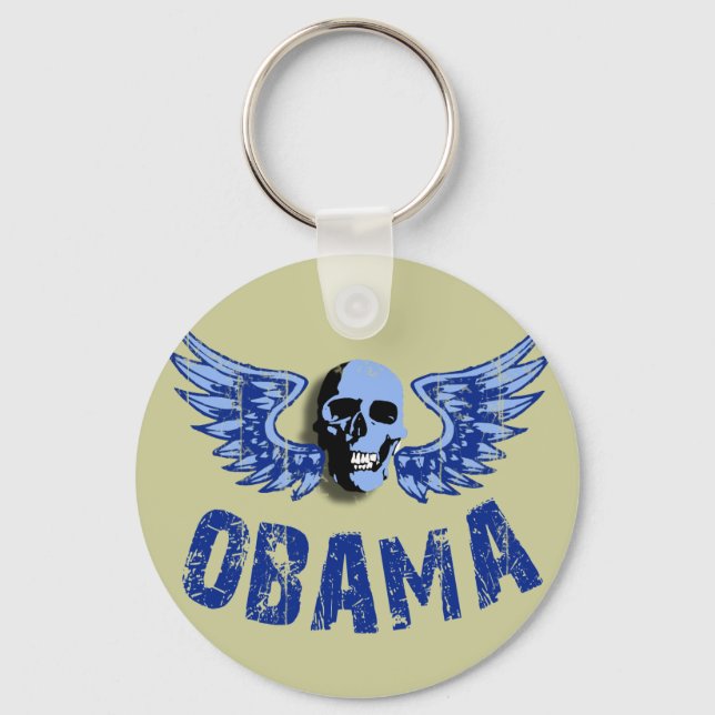 Obama Skull-design Nyckelring (Framsida)