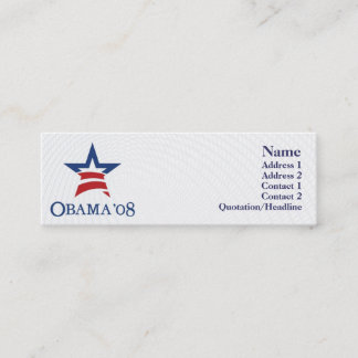Obama - smala mini visitkort