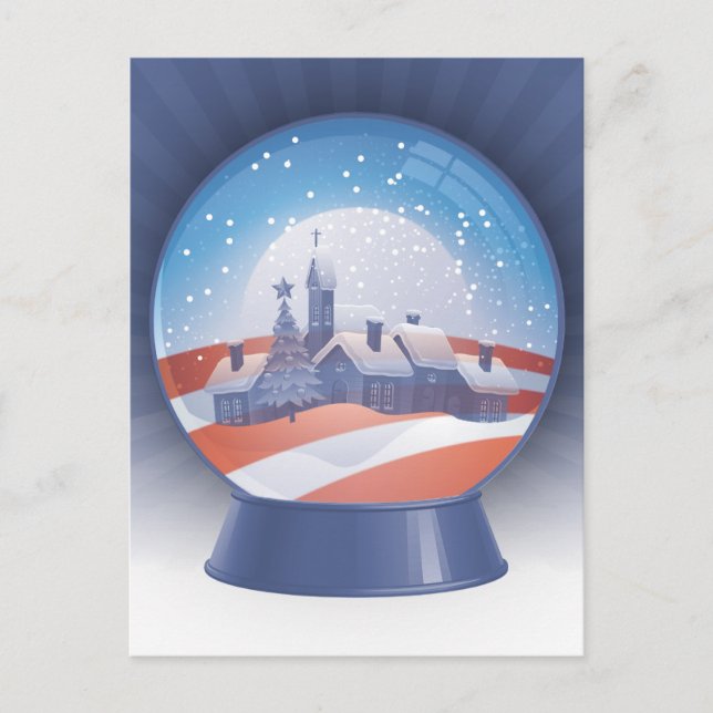 obama snö globe vykort (Framsida)