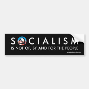 Obama Socialism inte av, vid och för folket Bildekal