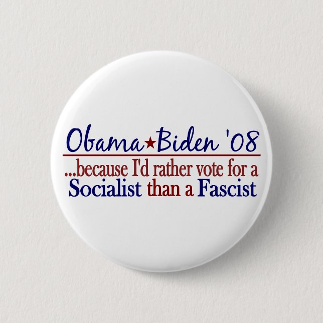 Obama socialist knapp (Framsida)