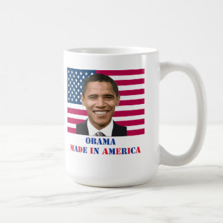 Obama som göras i Amerika Kaffemugg