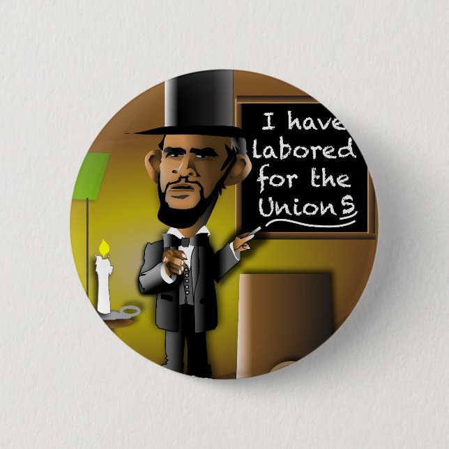 Obama som Lincoln för unionen Knapp (Framsida)