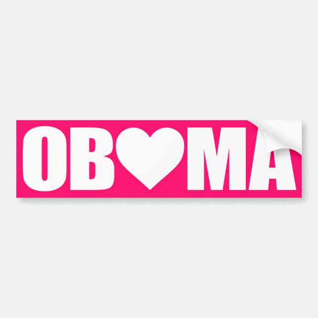 ""OBAMA" SOM STAVAS MED HJÄRTA ", BILDEKAL (Framsidan)