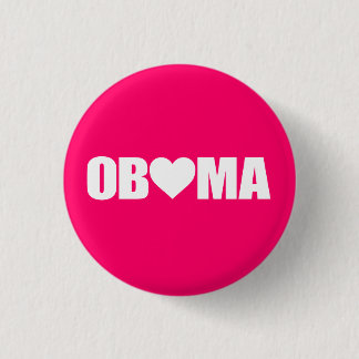 ""OBAMA" SOM STAVAS MED HJÄRTA ", KNAPP