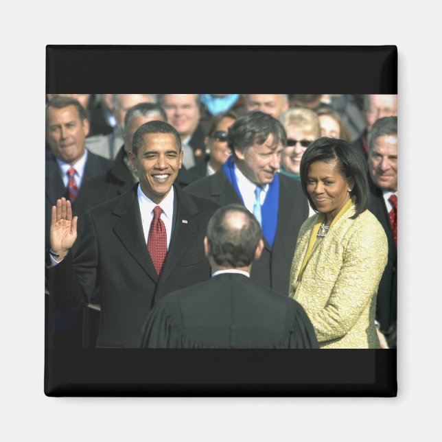 obama som tar med sig matmagnet magnet (Framsidan)