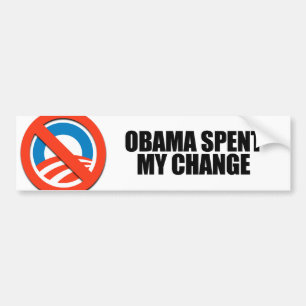 OBAMA SPENDERADE MIN ÄNDRING BILDEKAL