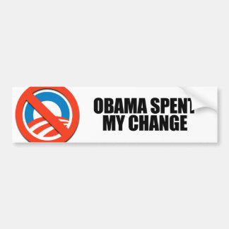 OBAMA SPENDERADE MIN ÄNDRING BILDEKAL