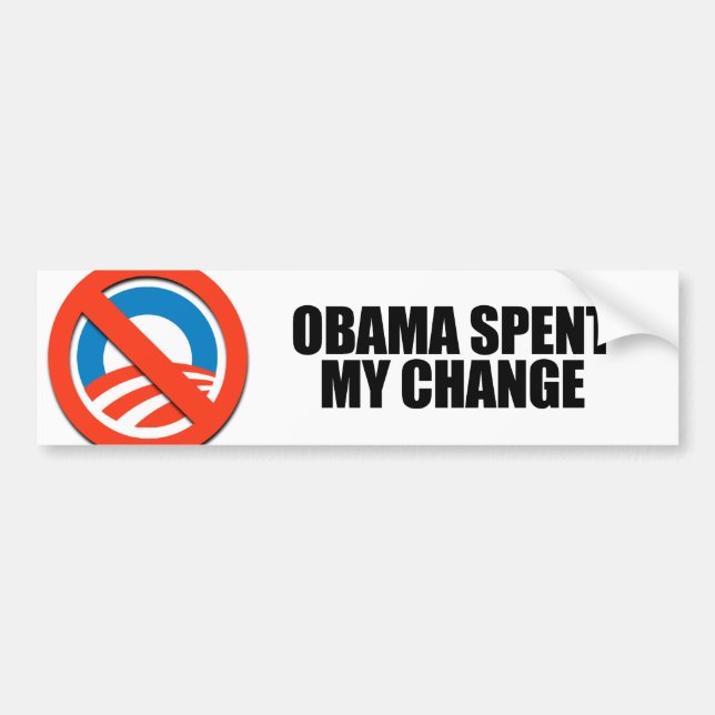 OBAMA SPENDERADE MIN ÄNDRING BILDEKAL (Framsidan)