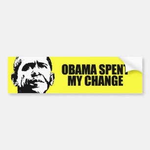 OBAMA SPENDERADE MIN ÄNDRING BILDEKAL
