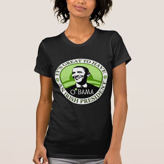 Obama St Patrick dag T-shirt (Framsida)