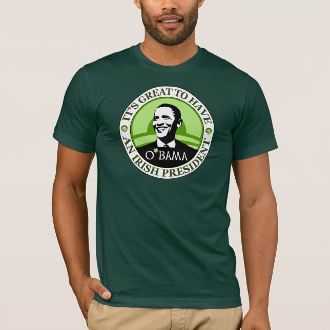 Obama St Patrick dag Tee (Framsida)