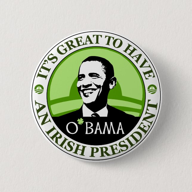 Obama St. Patrick's Day Knapp (Framsida)