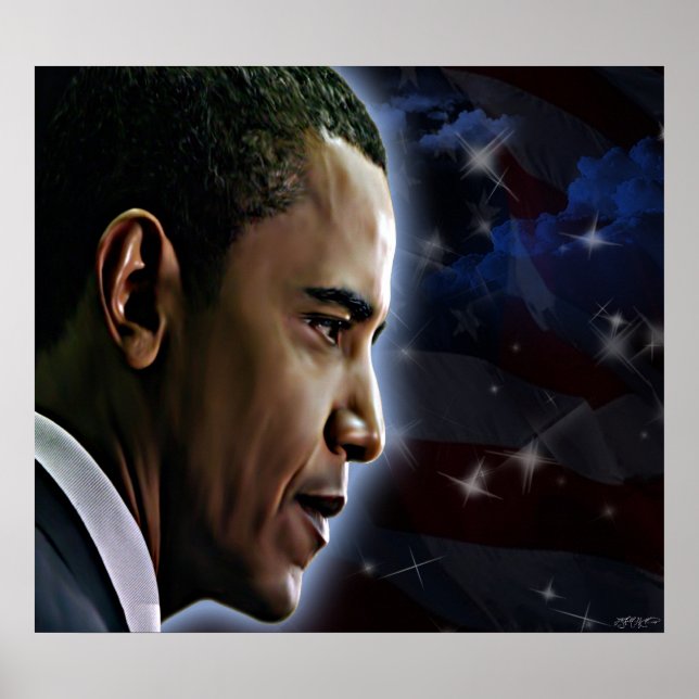Obama-Stars och stripes Poster (Framsidan)