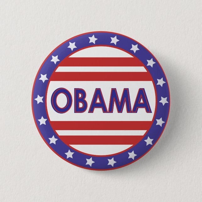 Obama Stars&Stripes cirklar Knapp (Framsida)