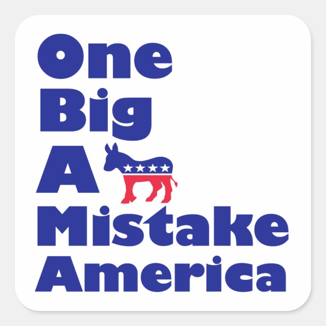 Obama Sticker Fyrkantigt Klistermärke (Framsida)