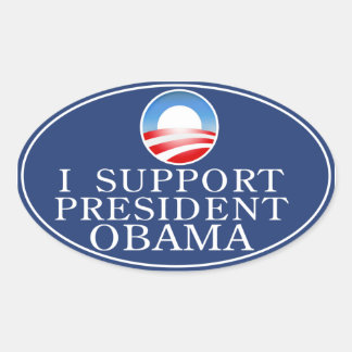 Obama Sticker Ovalt Klistermärke