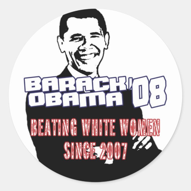 OBAMA-STICKER RUNT KLISTERMÄRKE (Framsida)