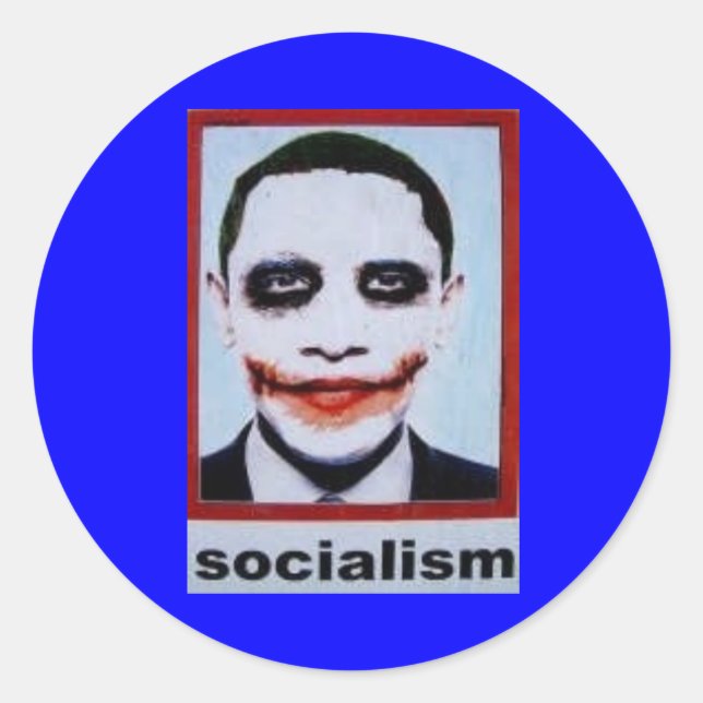 Obama Sticker Runt Klistermärke (Framsida)