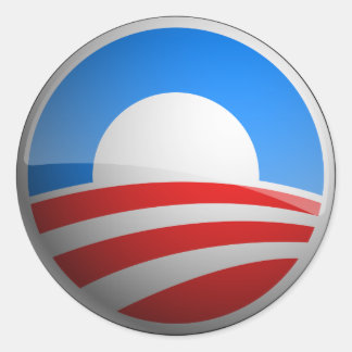 Obama Sticker Runt Klistermärke