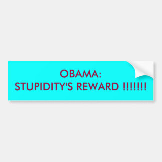 OBAMA: STUPIDITYS BELÖNING!!!!!!! BILDEKAL