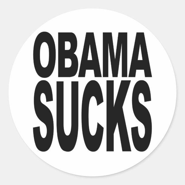 Obama Sucks Runt Klistermärke (Framsida)