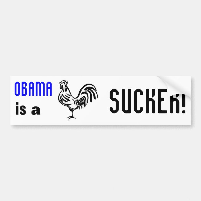 Obama SUGER! Bildekal (Framsidan)