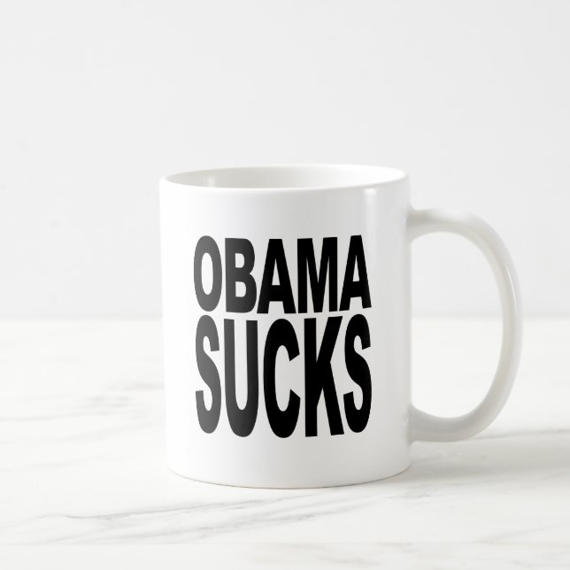 Obama suger kaffemugg (Höger)