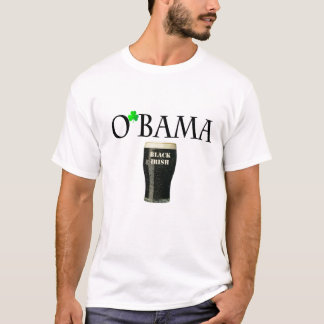Obama svart irländsk öl t-shirt