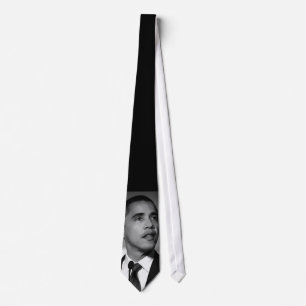 Obama svart/skräddarsy vitTie - Slips