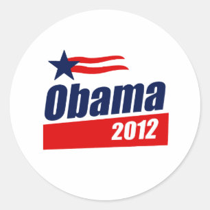 Obama T-tröja 2012 Runt Klistermärke