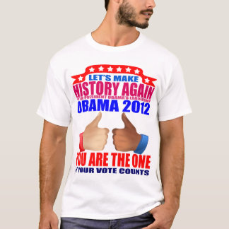 Obama T-tröja: Obama 2012 - gör historia + Tum Tee Shirt