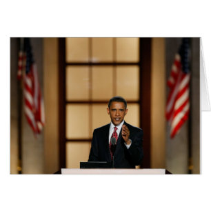 Obama-Tal Hälsningskort