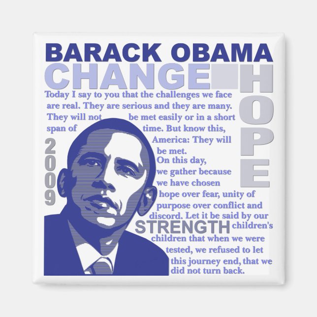 Obama Tal Magnet (Framsidan)