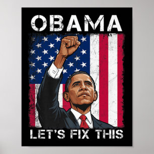 Obama Till president 2028 Amerikanska Flagga Obama Poster