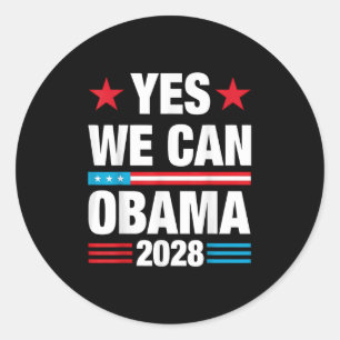Obama Till president 2028: Barack Obama 48:e presi Runt Klistermärke