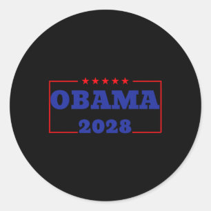 Obama Till president 2028 Obama 2028, 48:e premium Runt Klistermärke
