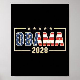 Obama Till president 2028 Obama 2028 Flagga Vintag Poster