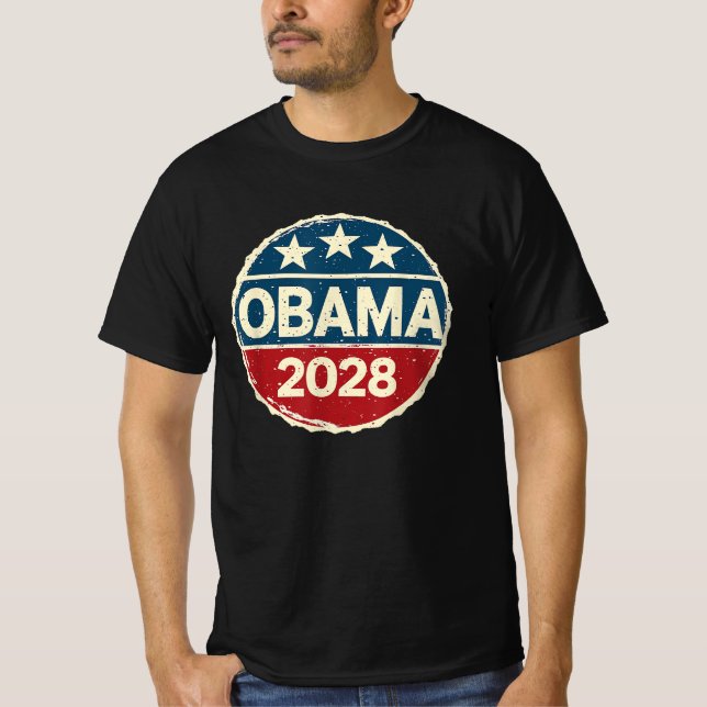 Obama Till president 2028 Obama 2028 T Shirt (Framsida)