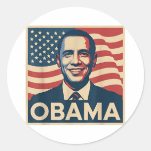 Obama till president 2028 Obama 48:e presidenten f Runt Klistermärke