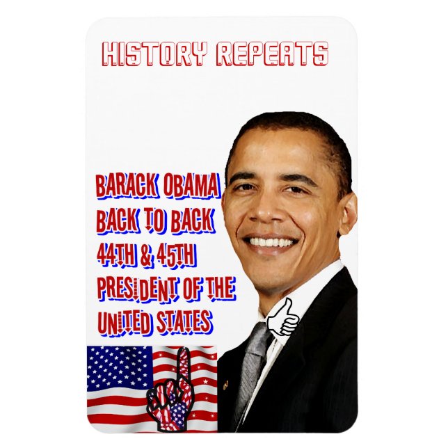 Obama,Tillbaka till Back_Premium Flexi Magnet (Vertikal)