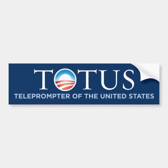Obama - TOTUS - Teleprompter av US-bildekalet Bildekal (Framsidan)