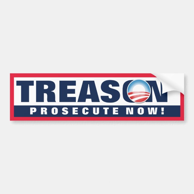 Obama Treason Bildekal (Framsidan)