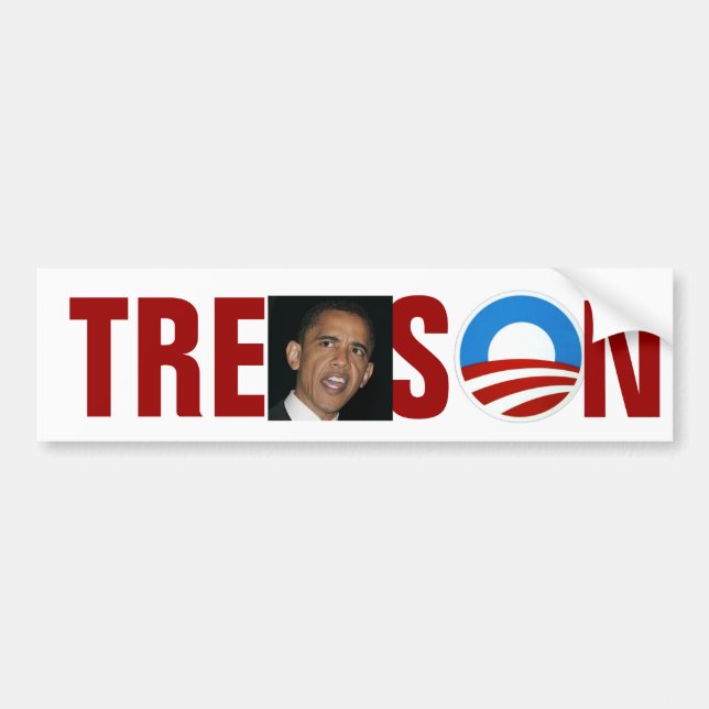 Obama Treason Bildekal (Framsidan)