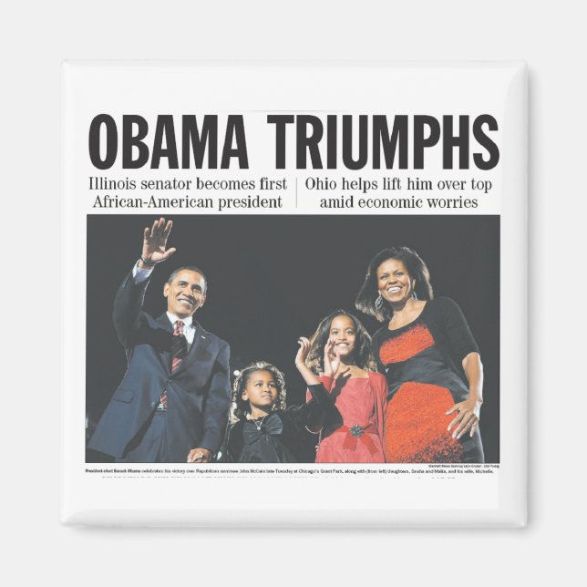 Obama Triumph Magnet (Framsidan)