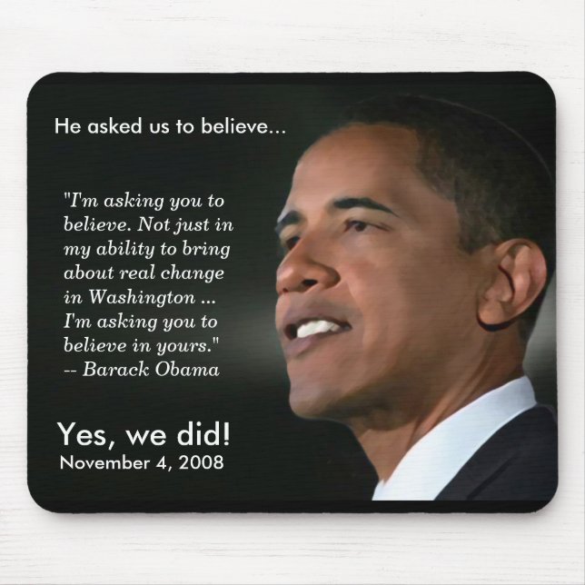 Obama - Tro - Mousepad Musmatta (Framsidan)